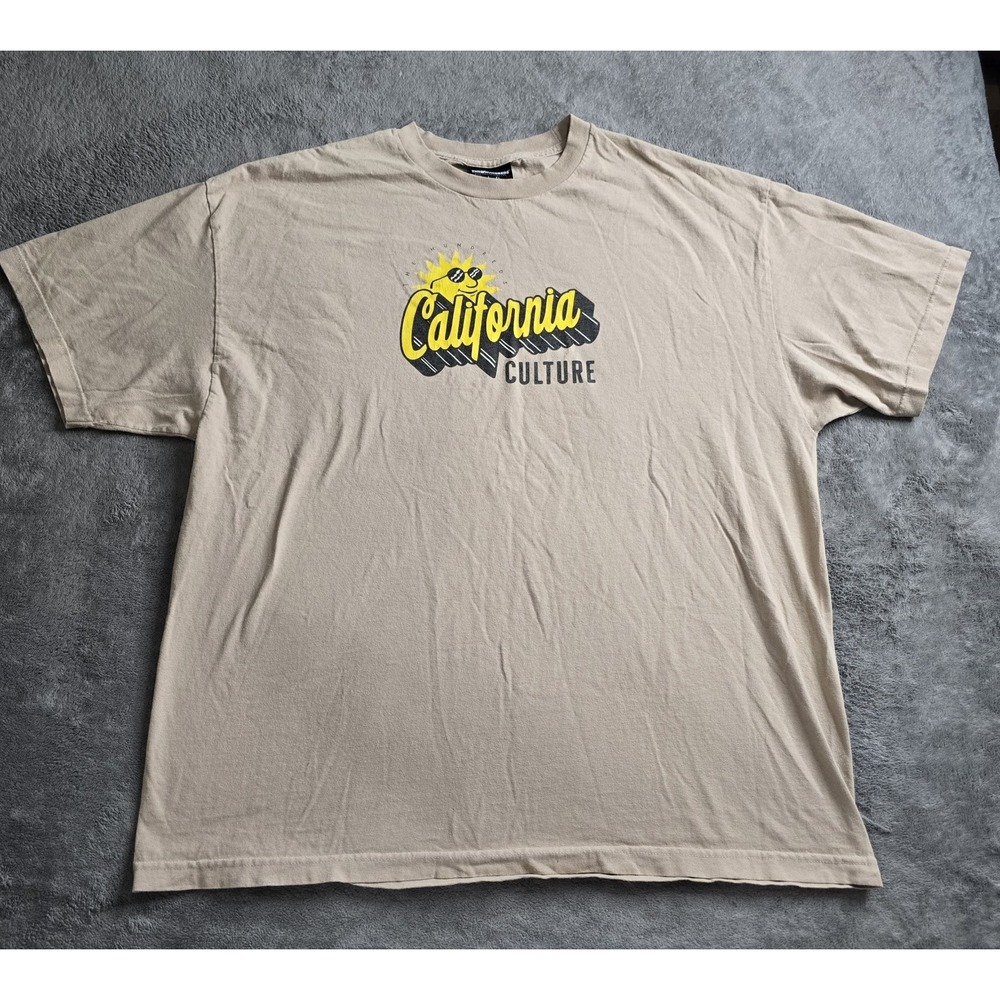 The Hundreds T-Shirt Mens 2XL Brown Tan Short Sleeve California Culture Crewneck